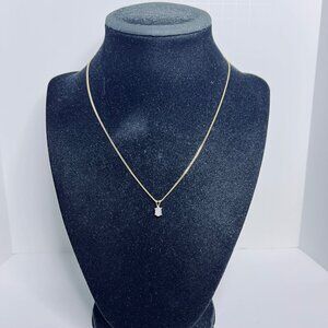 Citation Gold Tone Curb Chain Necklace With Opal Pendant (5674)